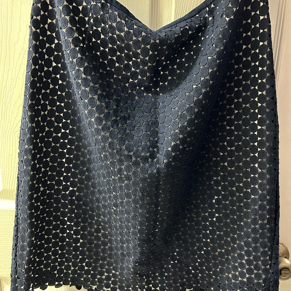 Karl Lagerfeld Paris Elegant Blue Lace Eyelet Skirt